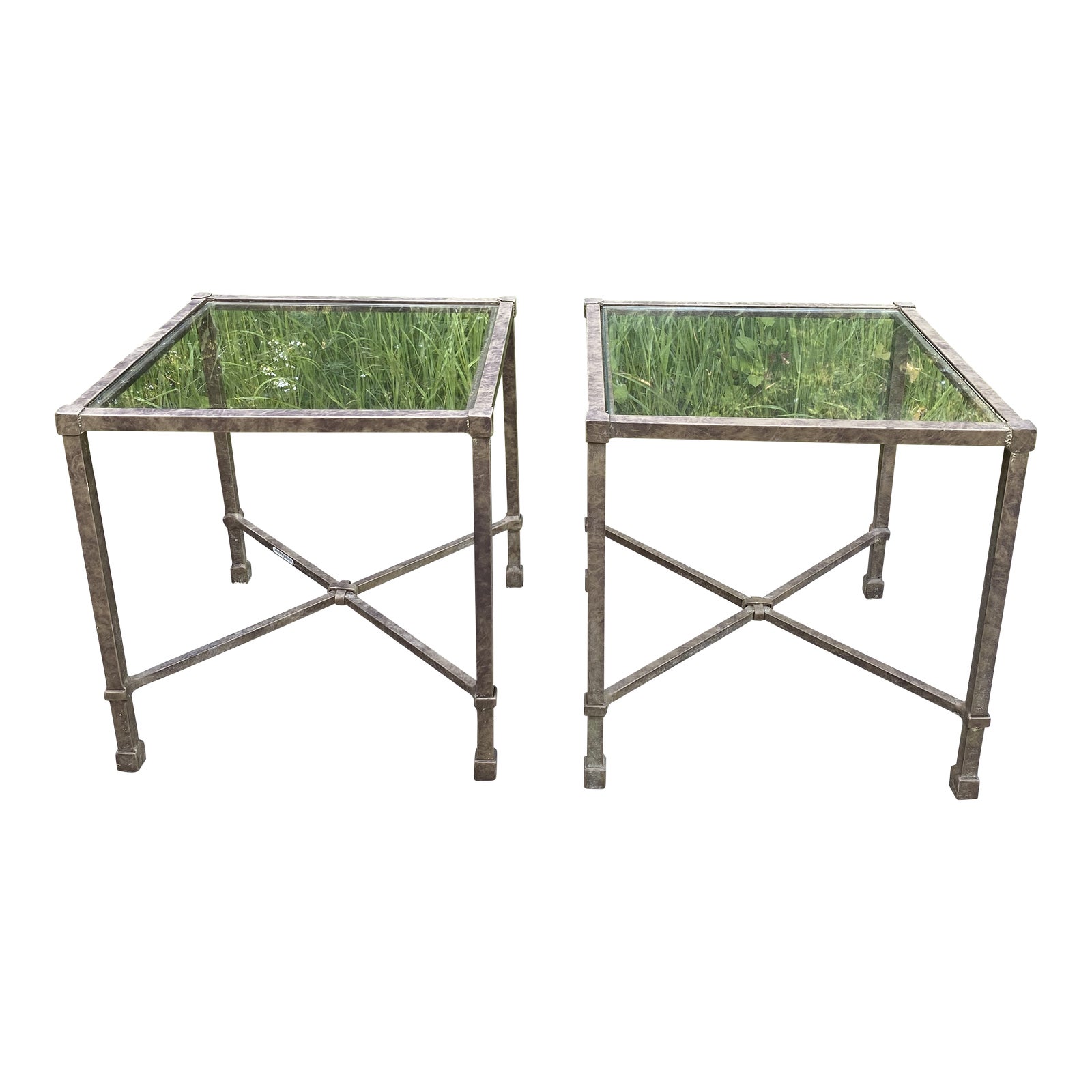 Brown Jordan Side Tables a Set of Two Chairish