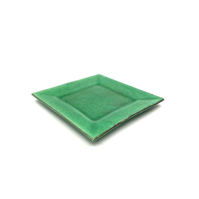 Green Fire-Glazed Ceramic Vide Poche, France, Ca. 1960 For Sale - Image 11 of 12