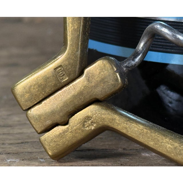 Late 20th Century Vintage Brass Ring Folding Corkscrew Wine Bottle Opener Bar Tool For Sale - Image 5 of 5