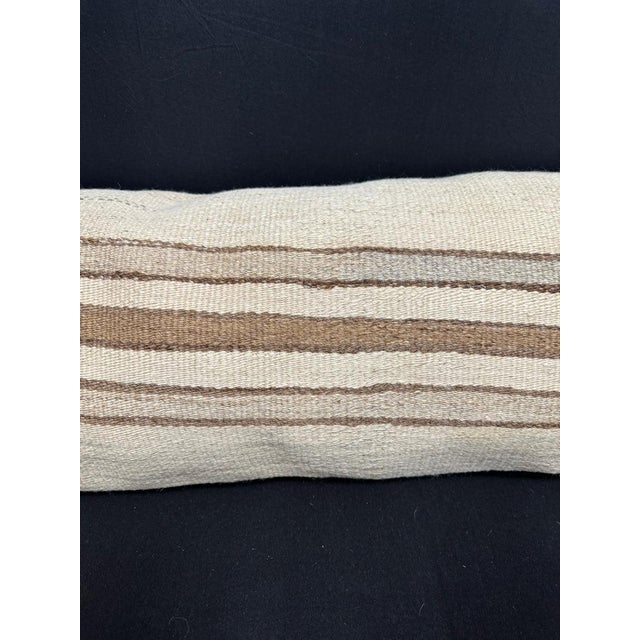 Contemporary Turkish Hemp Pillow Cushion Natural Beige Brown Cushion Cover 14"x40" For Sale - Image 3 of 4
