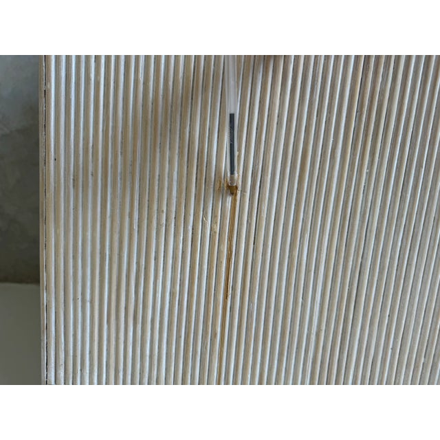 Vintage Pencil Reed Rattan Nightstand For Sale - Image 10 of 12