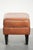 Vintage Sheepskin Ottoman with Black Piping For Sale - Image 3 of 10