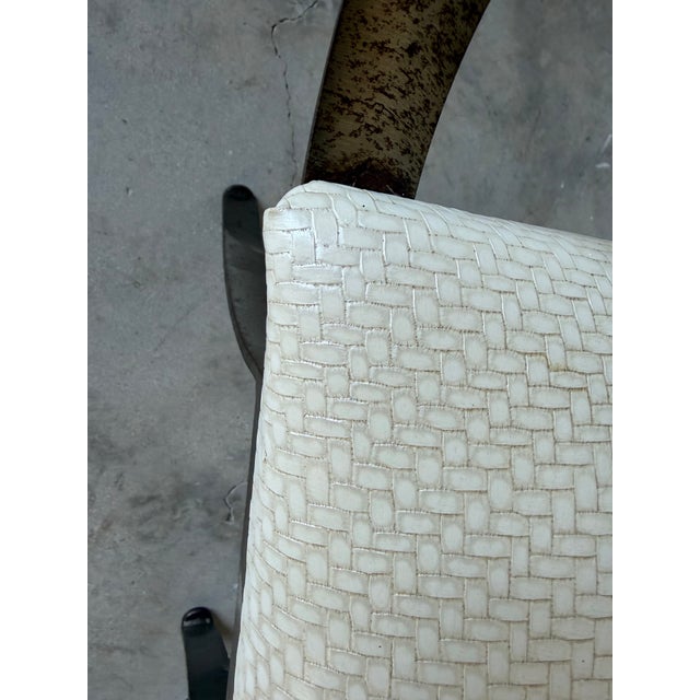 Metal Vintage Shaver Howard Modernist Industrial Brushed Steel Armchairs – Pair For Sale - Image 7 of 12