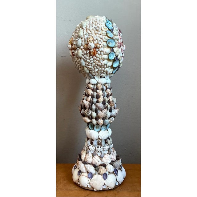 Vintage Seashell Encrusted Sculpture For Sale - Image 11 of 12