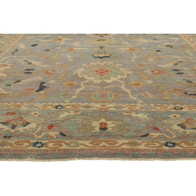 2010s Vintage Modern Persian Sultanabad Rug - 09'10 X 14'00 For Sale - Image 4 of 10