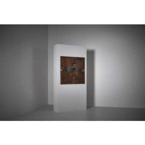 Brown Wooden Wall Relief from Nerone & Patuzzi, Italy, 1970s For Sale - Image 8 of 12