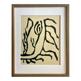 2026 "L'Aiuola Bruciata Series No. 4" Abstract Botanical Painting on Paper by Artist r.k. Red For Sale