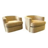Vintage Pair Bernhardt Swivel Chairs For Sale