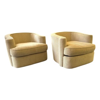 Vintage Pair Bernhardt Swivel Chairs For Sale