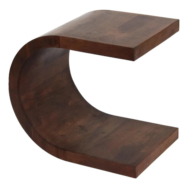 Vaylin Wood Geometric Side Table by Loomlan For Sale