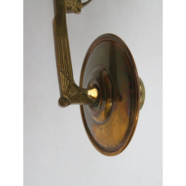 Art Nouveau Brass Piano Candleholders, Set of 2 For Sale - Image 14 of 16