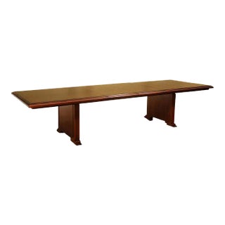 Large Mahogany Rectangular Conference Table by Leighton Hall Made-To-Order For Sale