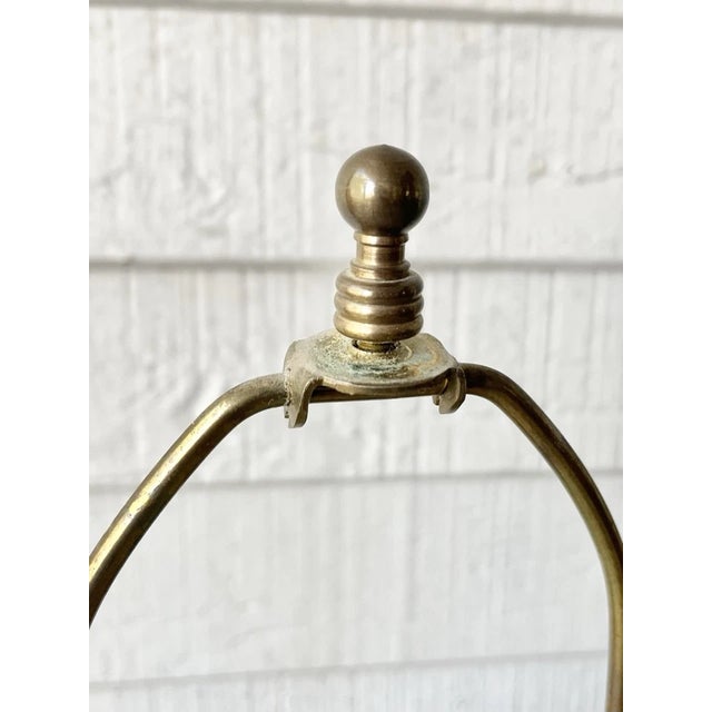 Dresden 1970s Vintage Pair of Cut Rose Flower Crystal Oval Gold Brass Lamps For Sale - Image 11 of 12