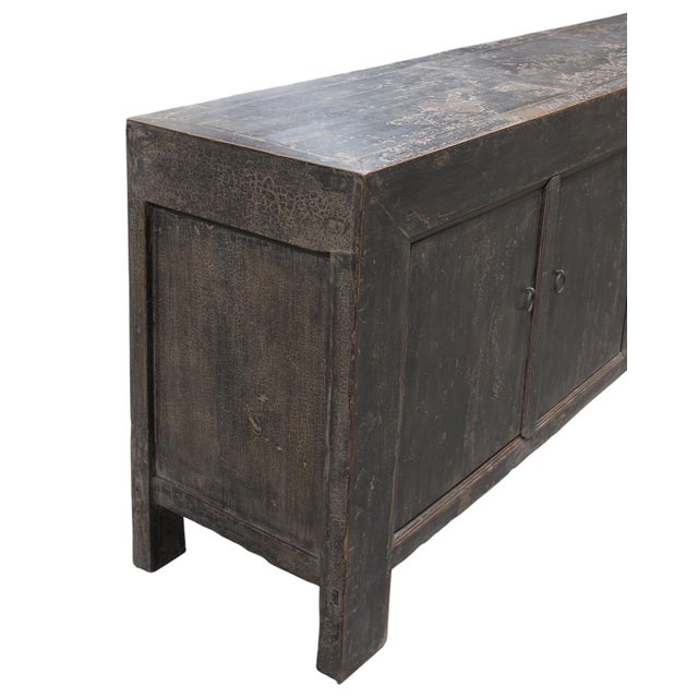 Vintage Distressed Reclaimed Wood Sideboard Cabinet 28 For Sale In Greensboro - Image 6 of 11