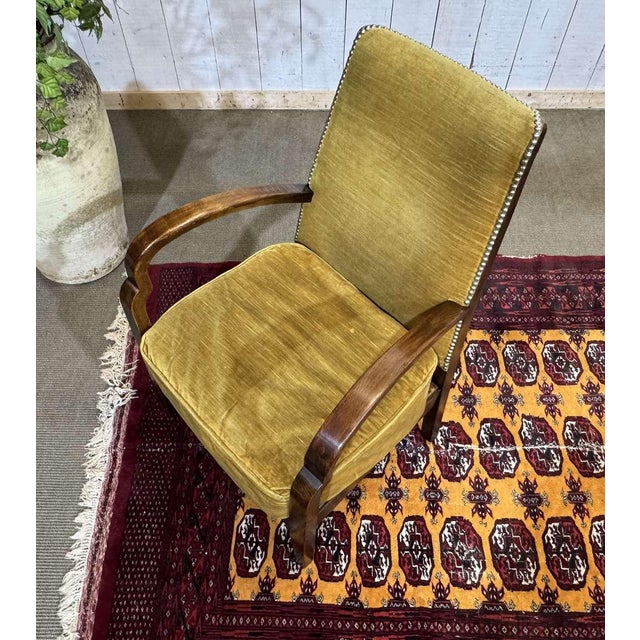 1950s Vintage English Bridge Chair in Beechwood, 1950s For Sale - Image 5 of 12