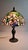 Vintage 1970/80s Tiffany Style-Stained Glass Pansy Table Lamp Bronze Base 16" H For Sale - Image 4 of 10