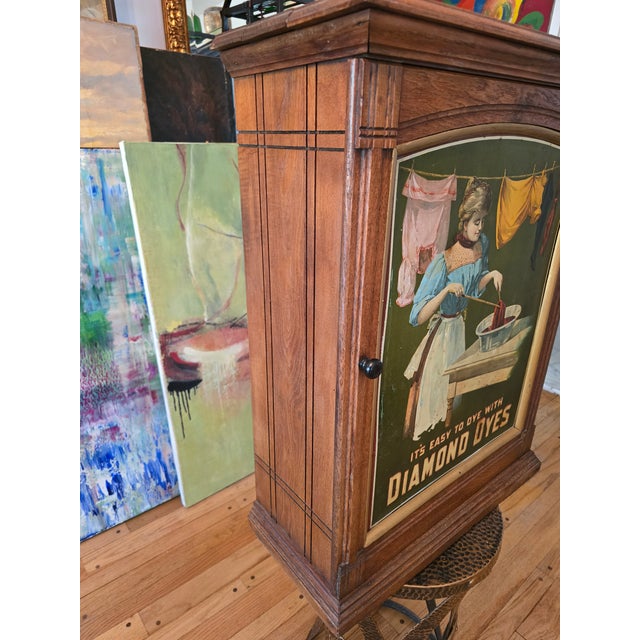 Antique American Advertising Cabinet Diamond Dyes For Sale - Image 15 of 17