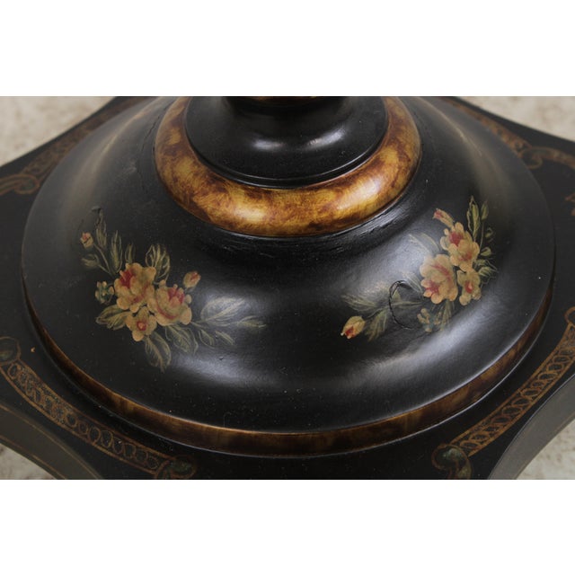 Maitland Smith French Victorian Pedestal Side Table For Sale - Image 9 of 16