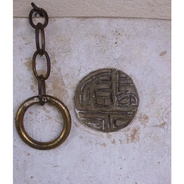 Chinese James Mont Style Mid Century Fiberglass Ancestor Portrait Wall Hanging For Sale - Image 4 of 9