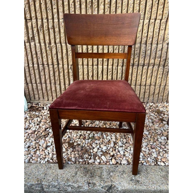 Mid 20th Century Set of 6 Mid Century Walnut Dining Chairs, Circa 1960s For Sale - Image 5 of 11