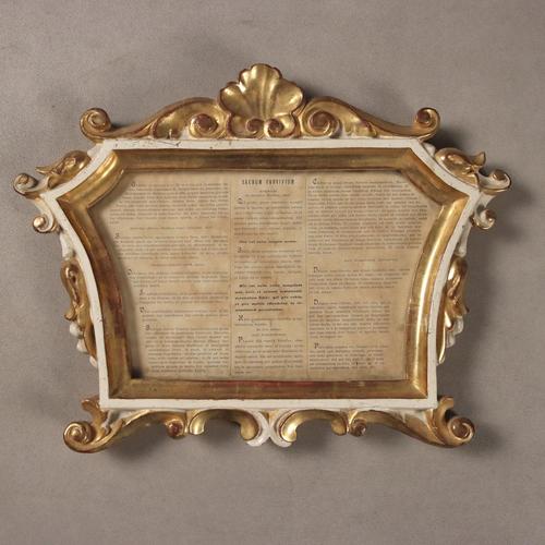 Antique Neo-Baroque Altar Cards in Carved Wood, Italy, 19th Century, Set of 3 For Sale - Image 3 of 16