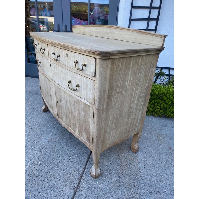 Vintage Solid Wood Bleached Cabinet For Sale In Los Angeles - Image 6 of 12