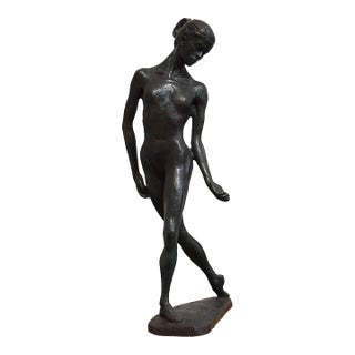 Vintage Modern Dancer or Ballerina Sculpture by Spanish Artist Josep Bofill For Sale