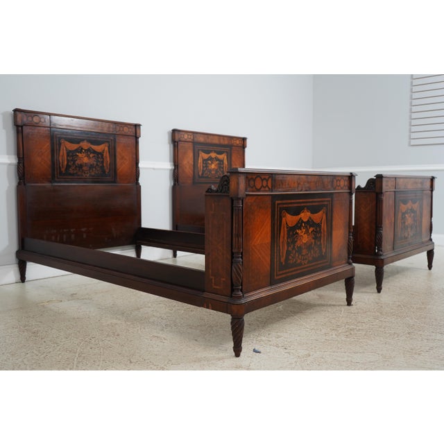 Age: C.1920s Details: Mahogany Fine Carved Details High Quality Construction Nice Inlay Work Throughout Continental...