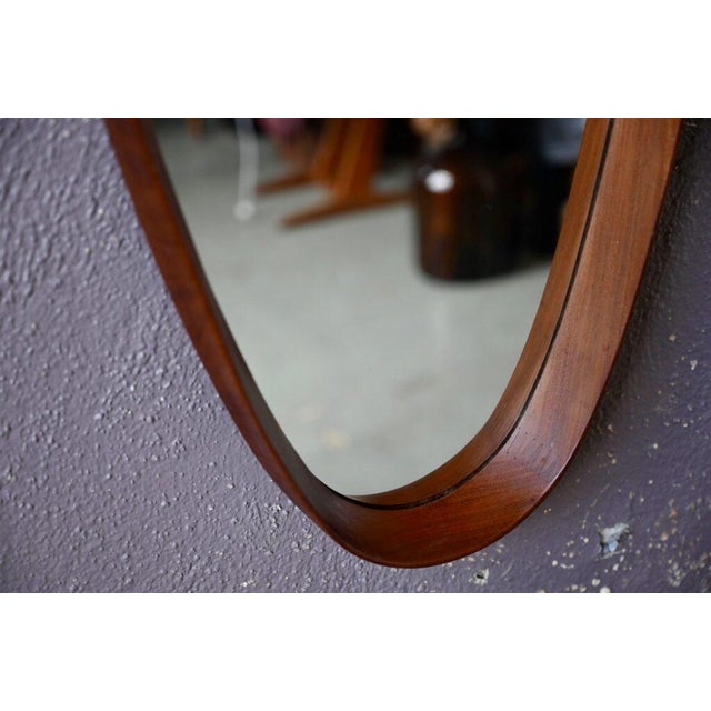 Large Italian Wood and Rope Oval Mirror, 1960s For Sale - Image 4 of 12