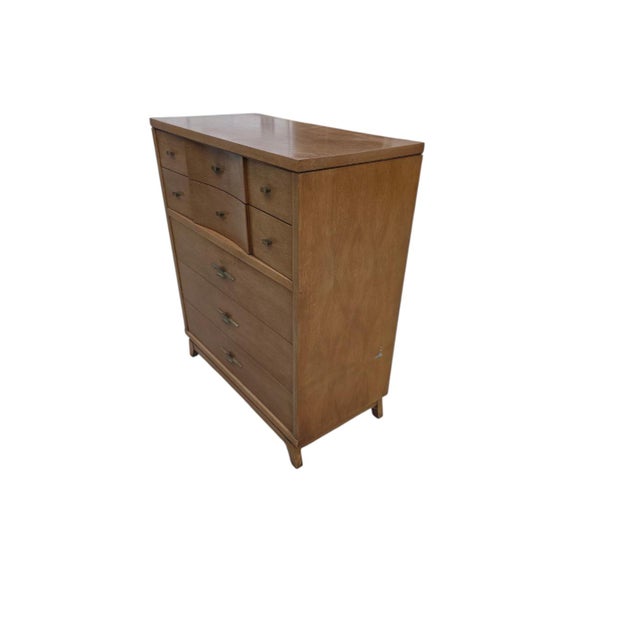 Mid-Century Modern Highboy Dresser / Chest of Drawers – 1950s For Sale - Image 9 of 9