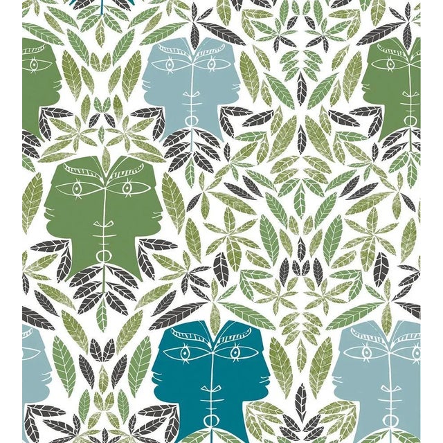 Sample - Lelievre for The House of Scalamandr�� Cap D'Ail Wallcovering, Vegetal For Sale