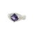 Contemporary 1.51 Carat No-Heat Purple Sapphire Diamond Platinum Ring, Gia Certified, Size 6.75 For Sale - Image 3 of 8