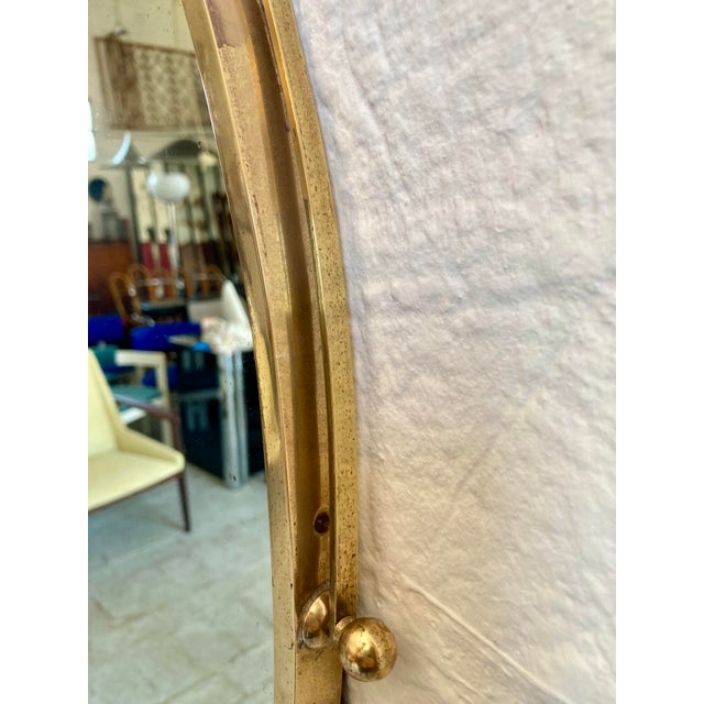 1950s Mirror with Brass Frame, Italy, 1950s For Sale - Image 5 of 8