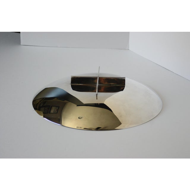1980s Silverplate X-Base 12-Inch Plate by Richard Meier for Swid Powell Vintage 1980s For Sale - Image 5 of 8