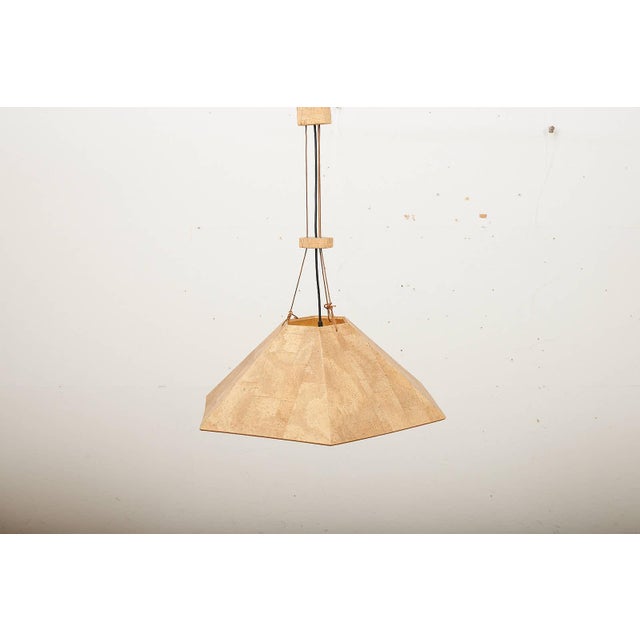 Zanil Pendant Lamp in Cork by Wilhelm Zannoth for Ngo Maurer, 1974, in Good conditions. Designed 1970 to 1979 I have...