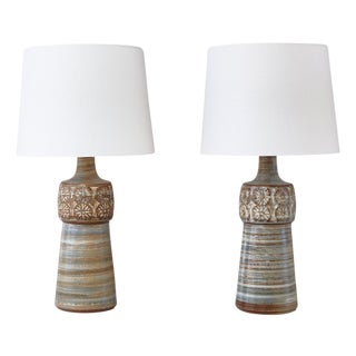 Danish Modern Stoneware Table Lamps from Søholm, Denmark, 1960s, Set of 2 For Sale