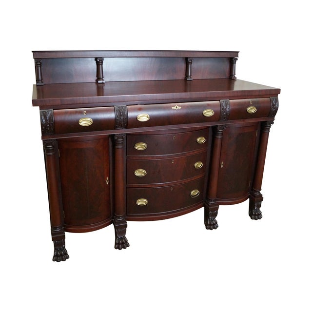 Antique Flame Mahogany Empire Style Claw Foot Sideboard Chairish