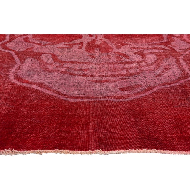 Alexander McQueen Vintage Overdyed Skull Rug, 09'02 X 11'10 For Sale - Image 4 of 9