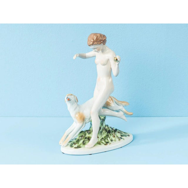 Art Deco Porcelain Figure, 1930s For Sale - Image 9 of 9