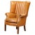 Sculptural Barrel-Back Wing Chair in Patinated Cognac Leather, 1870 For Sale - Image 14 of 14