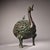 Monumental Vintage Bronze Bird & Beast Incense Burner – Archaic Style Censer With Inscription For Sale - Image 4 of 10