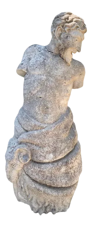 18th Century Baroque Sandstone Sculpture of Satyr Herm
