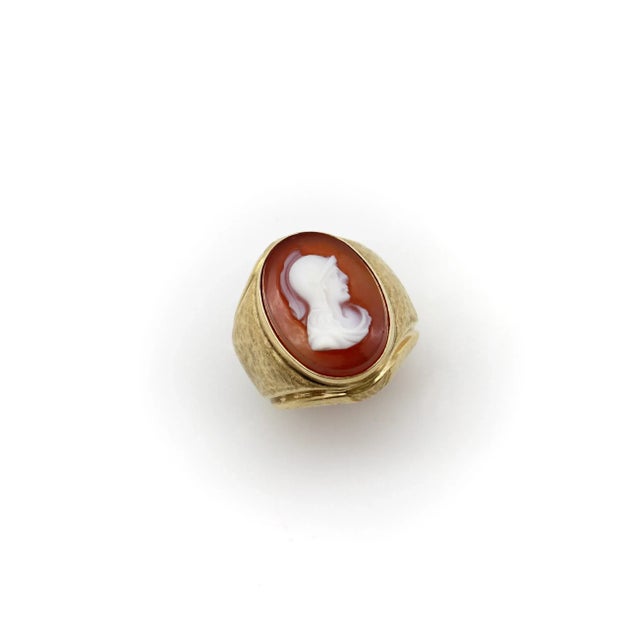 This is part of Chairish’s Fine Jewelry assortment. This beautiful Victorian 14k gold cameo ring, circa the turn of the...