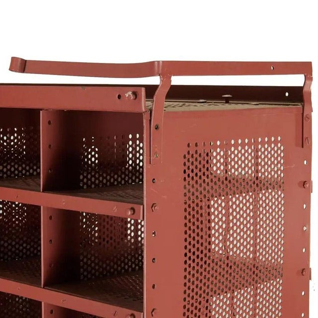 Metal 1930s French Mail Sorting Desk With Rolling Top Element. For Sale - Image 7 of 7