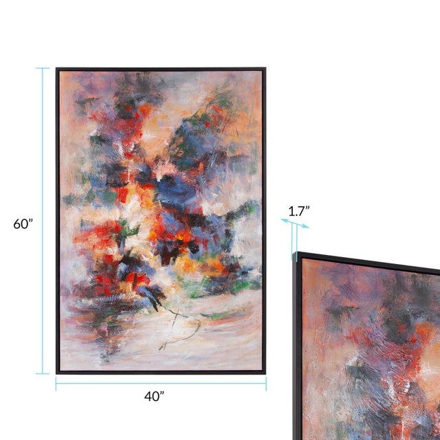 Orange Bastille Day Hand Painted Wall Art For Sale - Image 8 of 9