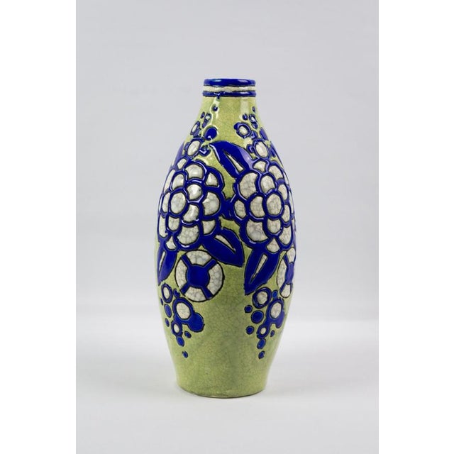 Art Deco Vase in Fine Earthenware with Cloisonné Enamels by Charles Catteau, 1920s For Sale - Image 11 of 11
