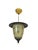 Charming Mid-Century Lantern Shaped Pendant lamp. This authentic lamp has a black “hat” with a pattern of small round...