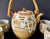 Japanese Vintage Japanese Stoneware Tea Set – Mid-Century Wicker Handle Teapot & Cups For Sale - Image 3 of 10