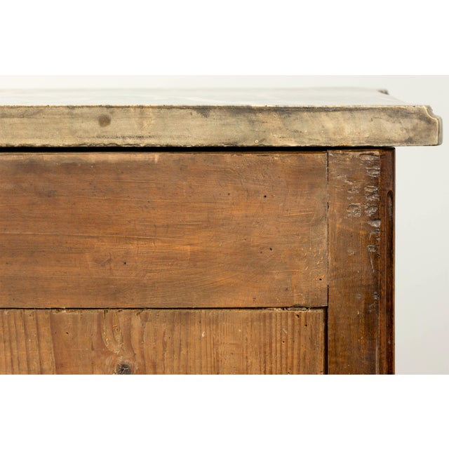 Late 18th Century French Louis XVI Walnut Secretary Desk With Marble Top For Sale - Image 18 of 18