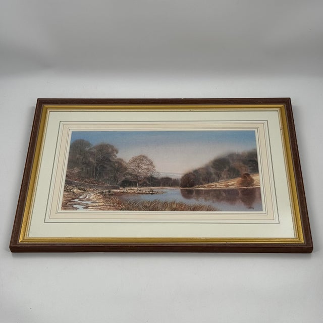 Paint George Griff Griffiths Original Yorkshire Watercolor Painting Swinsty Reservoir For Sale - Image 7 of 12